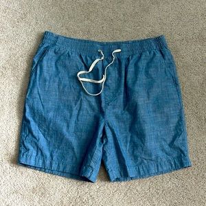 EGC Nautica men’s elastic waist cotton shorts w/ functional pockets & drawstring